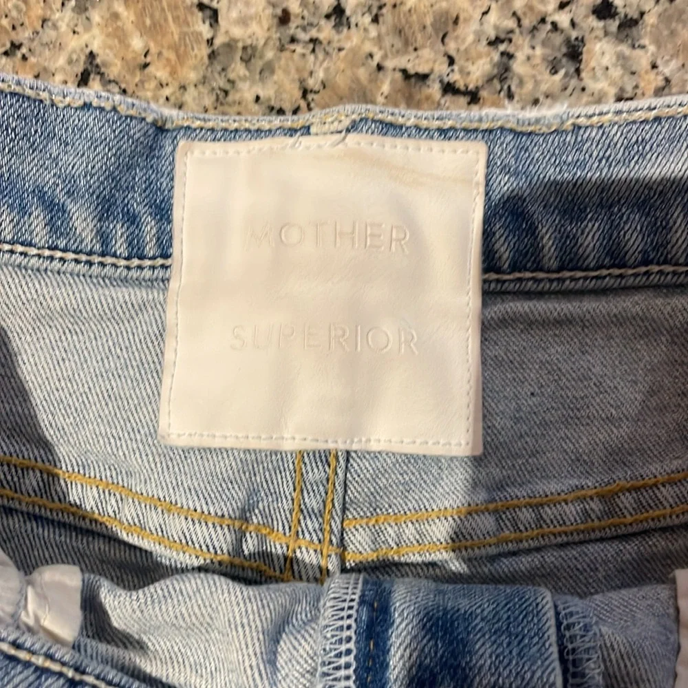 Mother jeans distressed Light Blue Denim Shorts - Picture 4 of 11